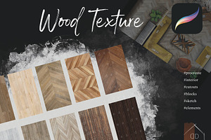 Procreate Wood Texture Mockup, a Shape Add-On by bydidea.design