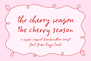 The Cherry Season - Handwritten Font, a Script Font by Kaya Fonts (Thumbnail 1 of 36)