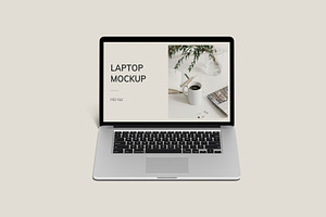 Realistic Laptop Screen Mockup