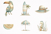 Whimsical Summer Clipart Bundle, an Illustration by DreamArtGraphic (Thumbnail 7 of 8)