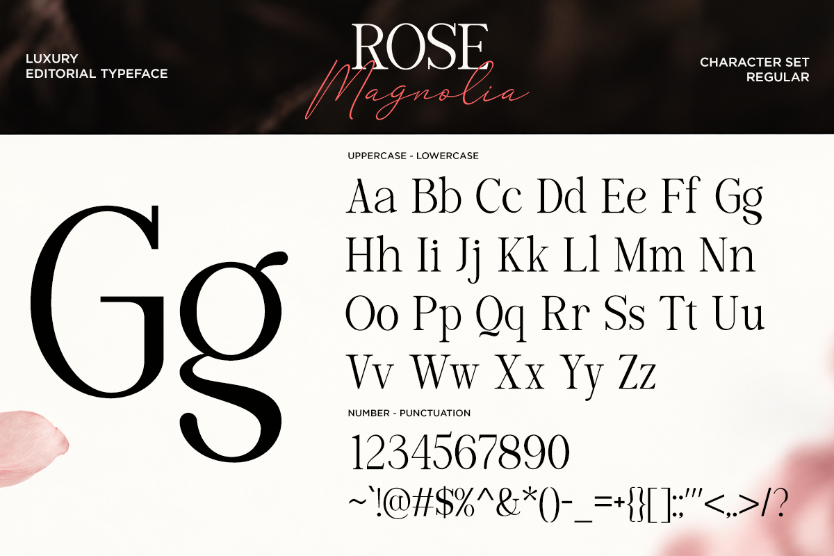 Rose Magnolia - Duo Luxury Font, a Serif Font by Font Liner (Photo 9 of 10)