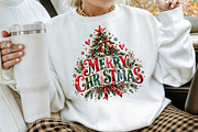 Merry Christmas Tree Red Bow PNG, a Seasonal Illustration by Creative Art (Thumbnail 3 of 3)
