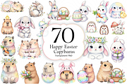 Capybara PNG Clipart, Cute Happy., an Animal Illustration by KennedyStudio (Thumbnail 1 of 5)
