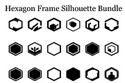 Hexagon Frame Silhouette Bundle, a Graphic by Artivon (Thumbnail 1 of 10)