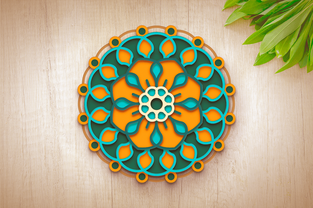 3D Orchid Flower Mandala - SVG Cut F, an Object Graphic by Arshad Ali (Photo 6 of 8)