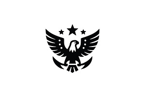 Eagle Anchor Emblem Silhouette, a Branding & Logo Template by Vectorium Studio