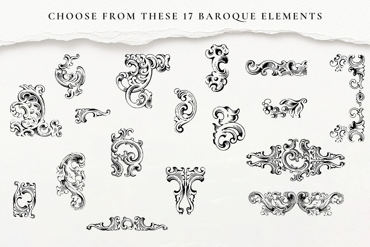 Baroque Border Collection, a Decorative Illustration by AW Studios (Photo 5 of 6)