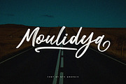 Moulidya Brush Script Font, a Script Font by NTC Graphic (Thumbnail 1 of 7)