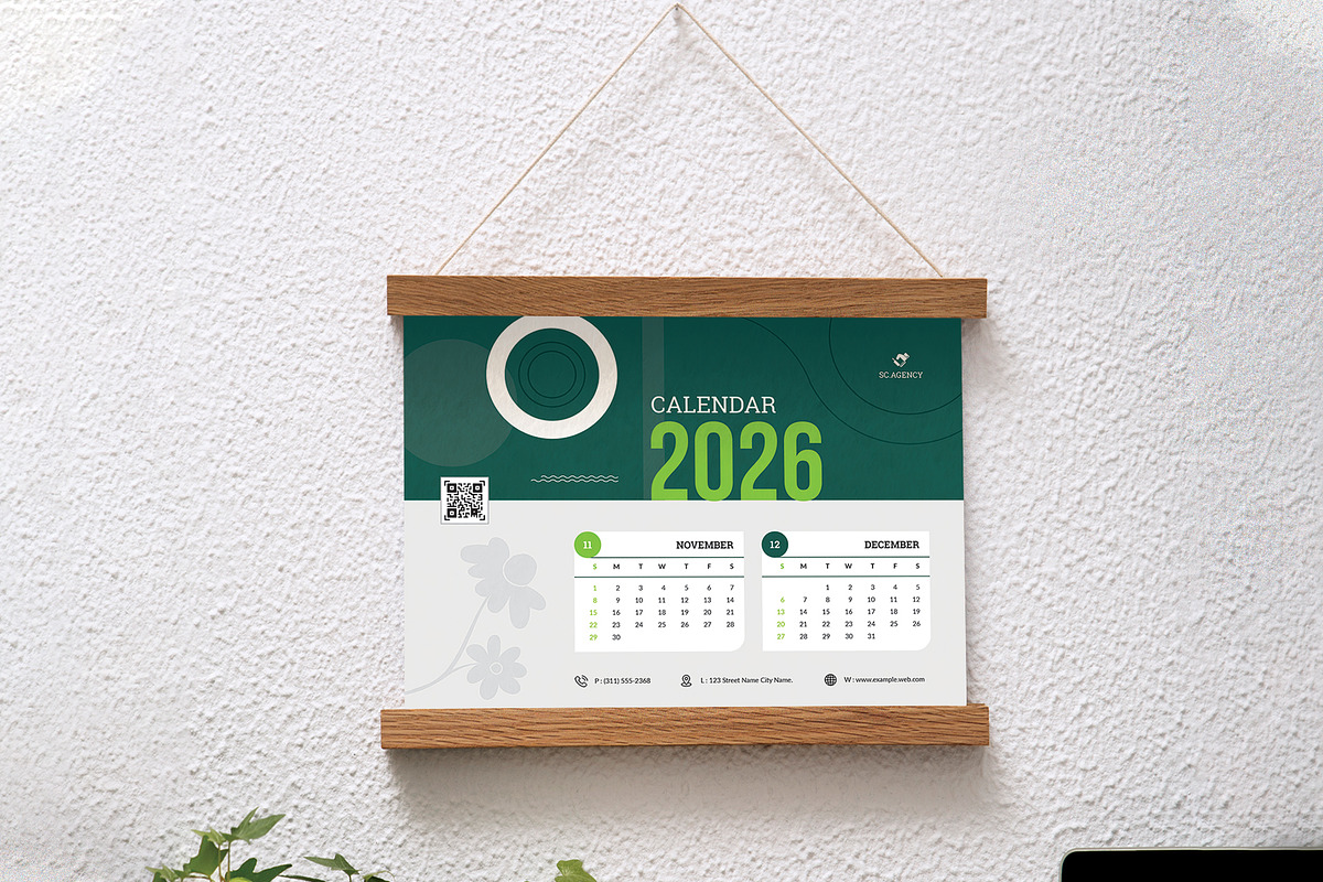 2026 Yearly Desk Calender Template, a Stationery Template by Spark_Creative (Photo 4 of 4)