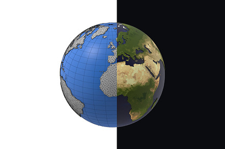Earth detailed design 3D model