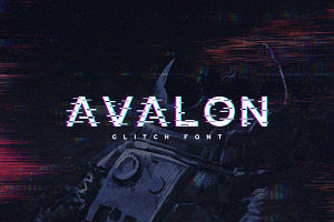 Avalon - Glitch Font, a Font by Tugcu Design Co.