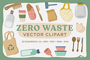 Zero Waste Vector Clipart Pack, an Illustration by Telllu & Friends (Thumbnail 1 of 5)