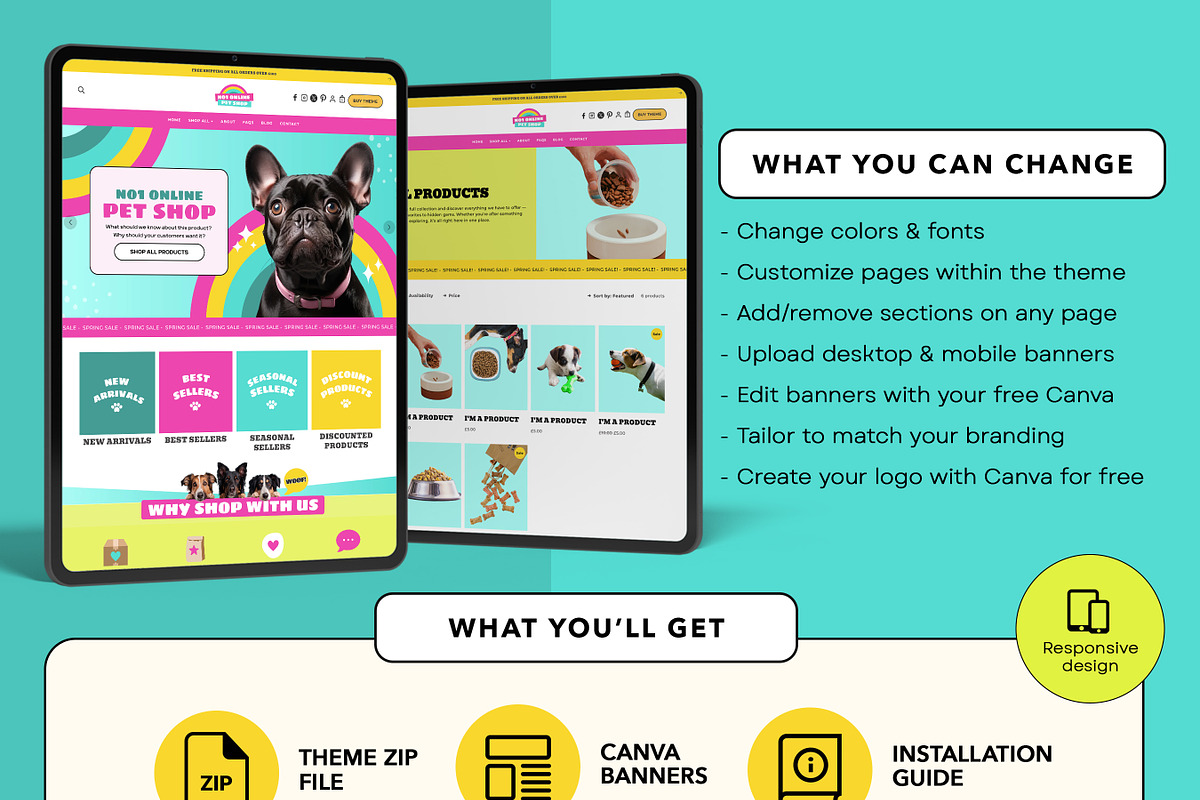 Pet Shop Shopify Theme Bundle, a Shopify Template by Template Twist Shop (Photo 4 of 9)