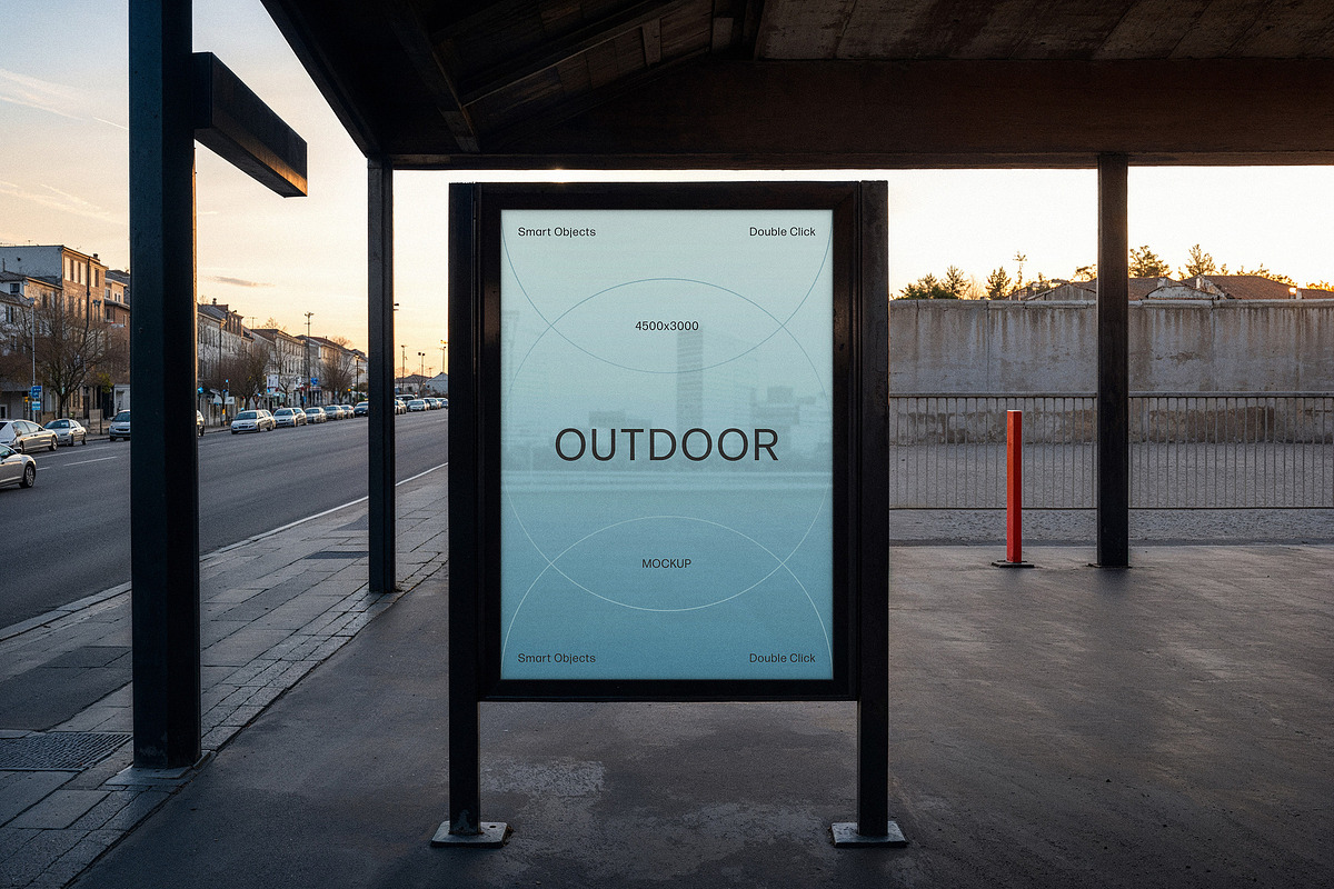 Outdoor Sign Banner Mockup, a Mockup by Design Squad (Photo 1 of 4)