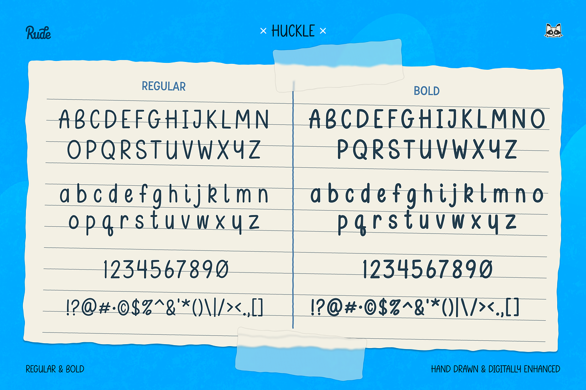 Huckle Handwritten Font, a Handwritten Font by bryrude (Photo 4 of 4)
