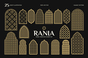 Rania - Arabic Windows Element Set, a Pattern Graphic by Invisual Studio (Thumbnail 1 of 10)