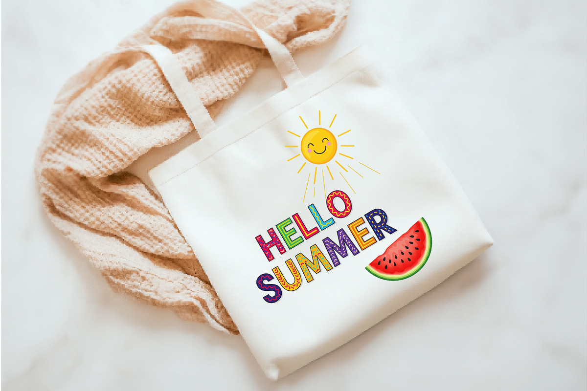 Hello Summer sublimation, an Illustration by Watercolor design (Photo 3 of 3)