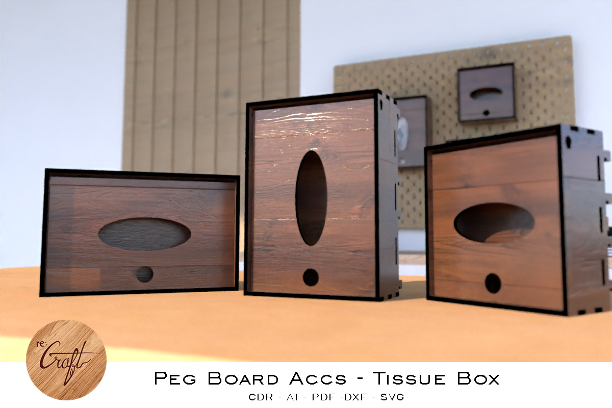 Peg Board Accessories Tissue box, a Templates & Theme by StanleyTirtoutomo (Photo 4 of 11)