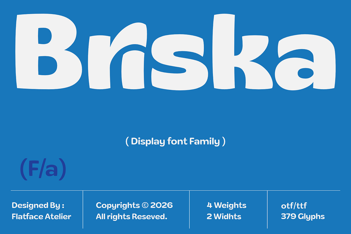 30% OFF! Flatface Briska, a Sans Serif Font by Flatface (Photo 1 of 14)