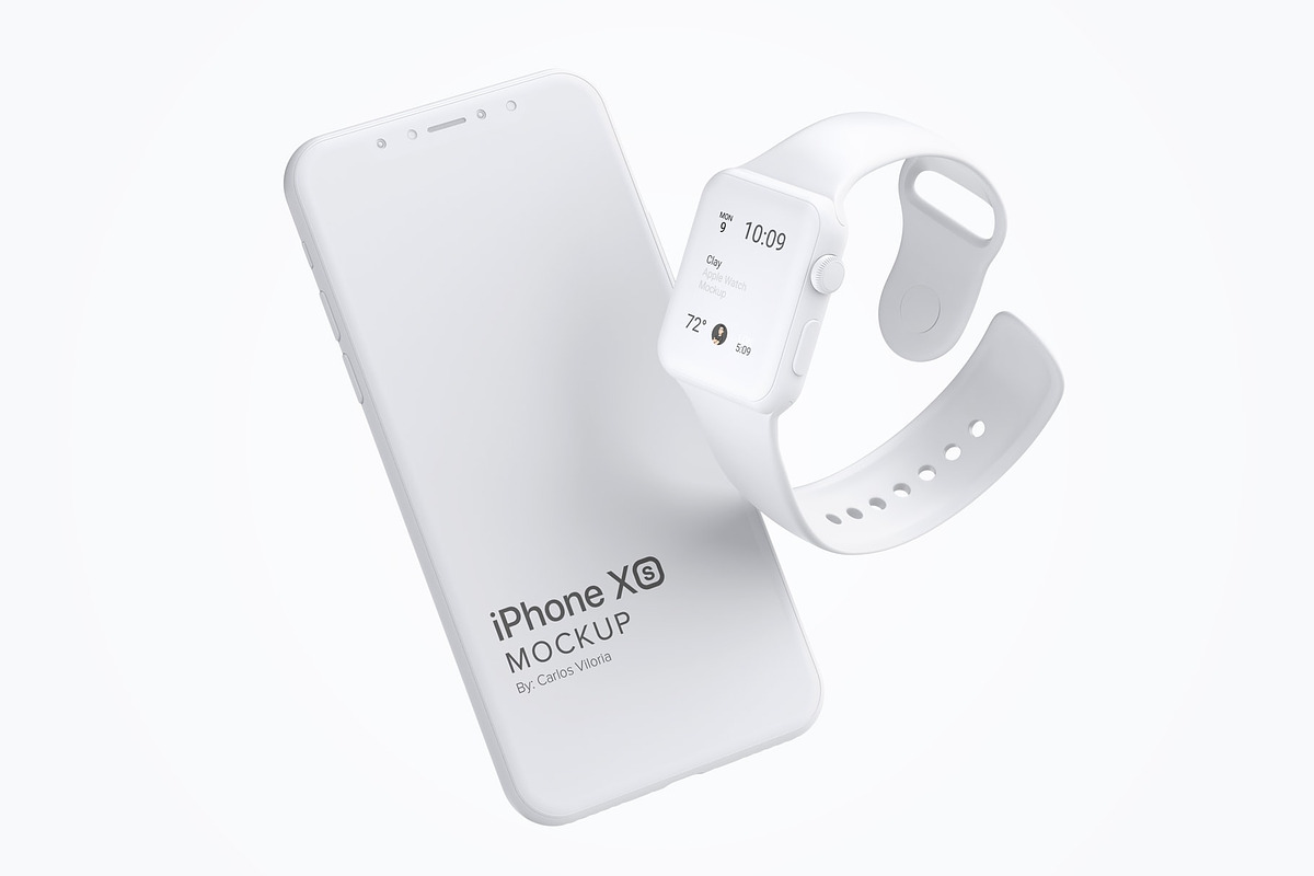 Clay Apple Watch Mockup 06, an iPhone Mockup by Mockups by Carlos Viloria (Photo 2 of 4)