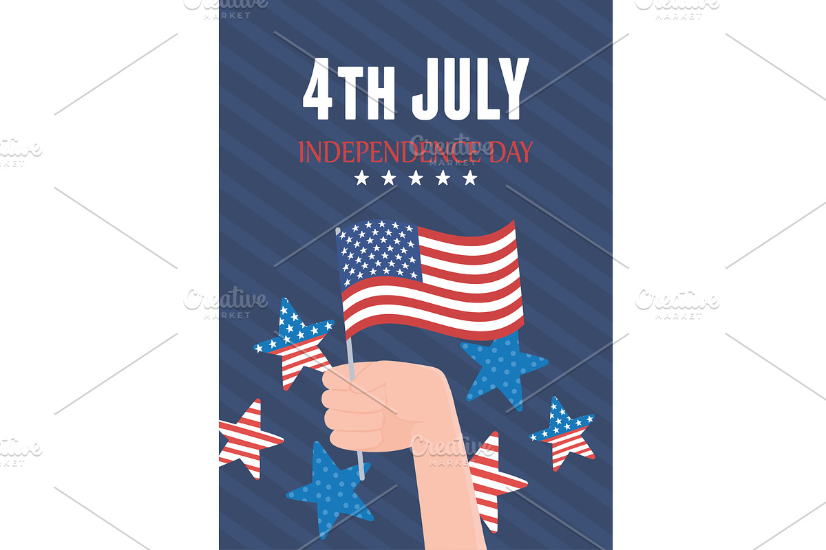 4th independence american, an Illustration by studiogstock
