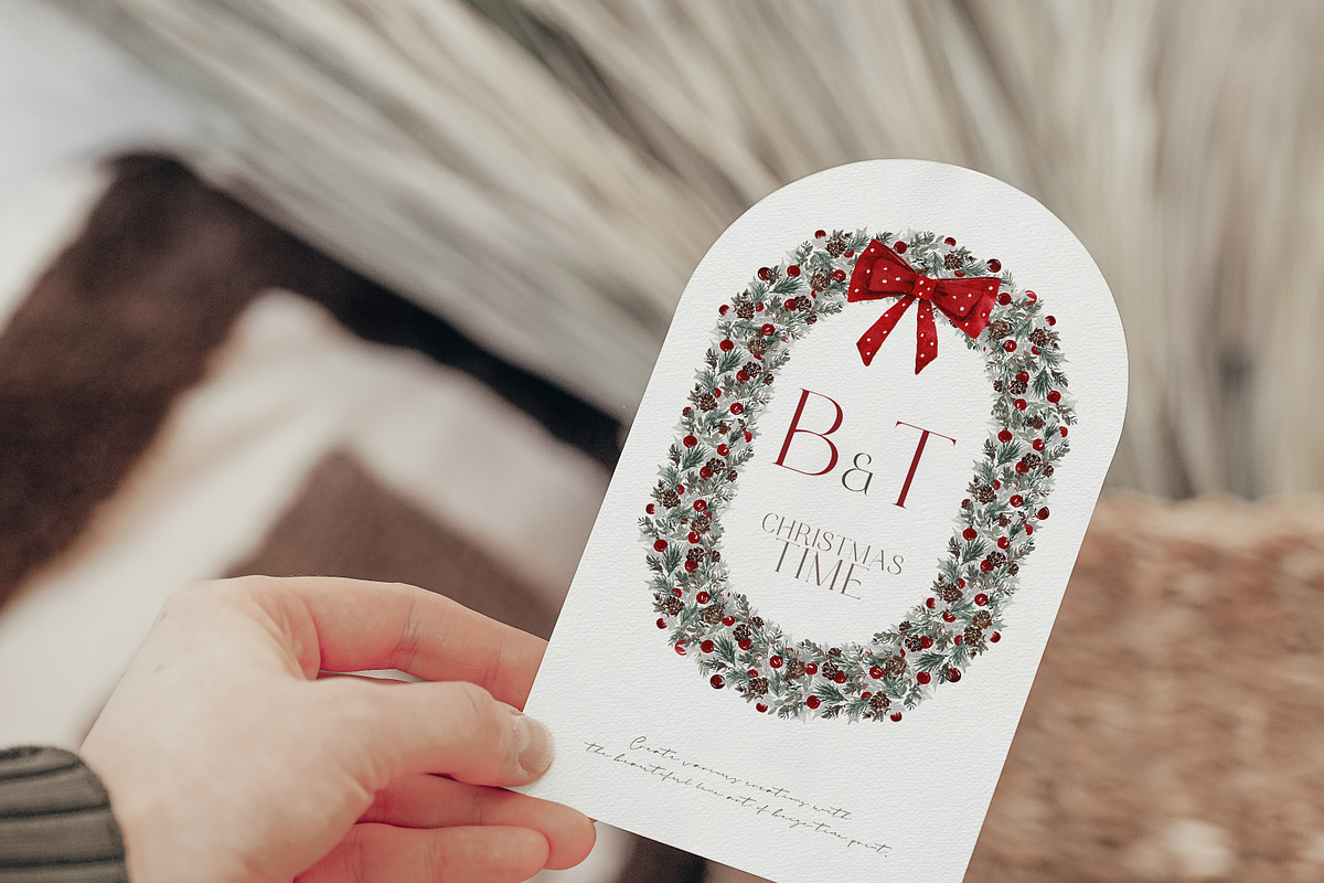 Watercolor Clipart - CHRISTMAS TIME, a Decorative Illustration by Beigetime (Photo 2 of 15)