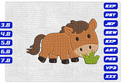 Adorable Grazing Pony Machine Design, an Illustration by Purpose Ekbal (Thumbnail 1 of 3)
