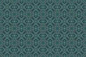 Emerald Monoline Modern Seamless Pat, a Pattern Graphic by Mightyfire