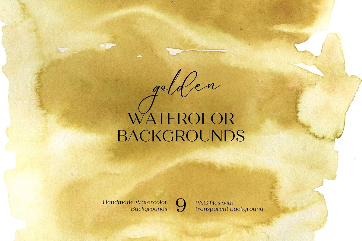 Gold Yellow Watercolors, a Decorative Illustration by AnnelyBlooms (Photo 7 of 8)