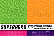 Superhero Backgrounds or Papers, a Pattern Graphic by PinkPueblo (Thumbnail 2 of 2)