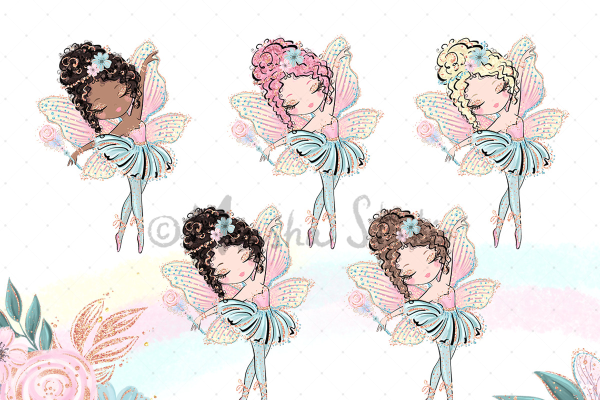 Fairies & Butterflies Clipart, an Illustration by Masha  Studio (Photo 4 of 9)