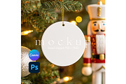 Ceramic Ornament Mockup, a Merchandise Mockup by EmpaviMockups (Thumbnail 1 of 4)