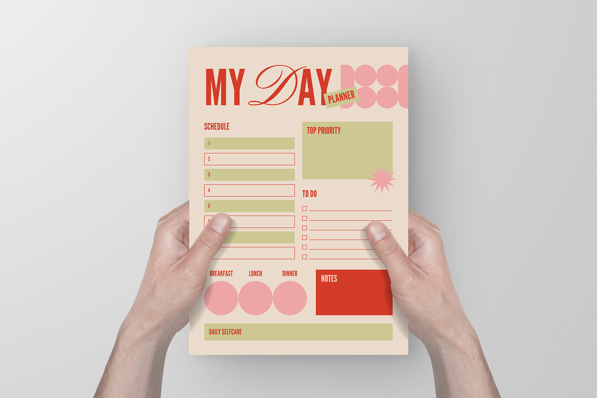 My Day Planner, a Flyer Template by Annora Studio (Photo 4 of 6)
