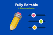 20 School and Education 3D Icon Set, an Object 3D Model by Bilicube Studio (Thumbnail 3 of 6)