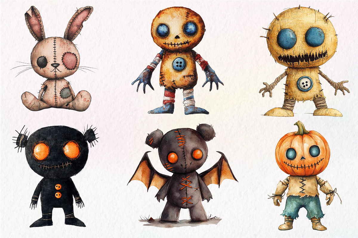 Halloween Voodoo Doll Clipart, an Illustration by Dream Creation (Photo 4 of 7)
