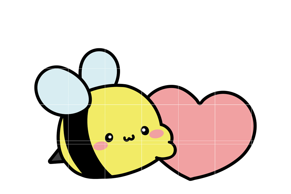 Cute Bee SVG, Kawaii Honey Bee SVG, an Illustration by TheHitShop (Photo 8 of 11)