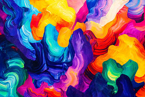 Abstract Colorful Paint Strokes, a Background Photo by Ales Munt