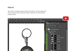 Keychain Mockups Set