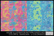 Colorful Snakeskin  Swatch, a Pattern Graphic by Pickover Designs (Thumbnail 1 of 3)
