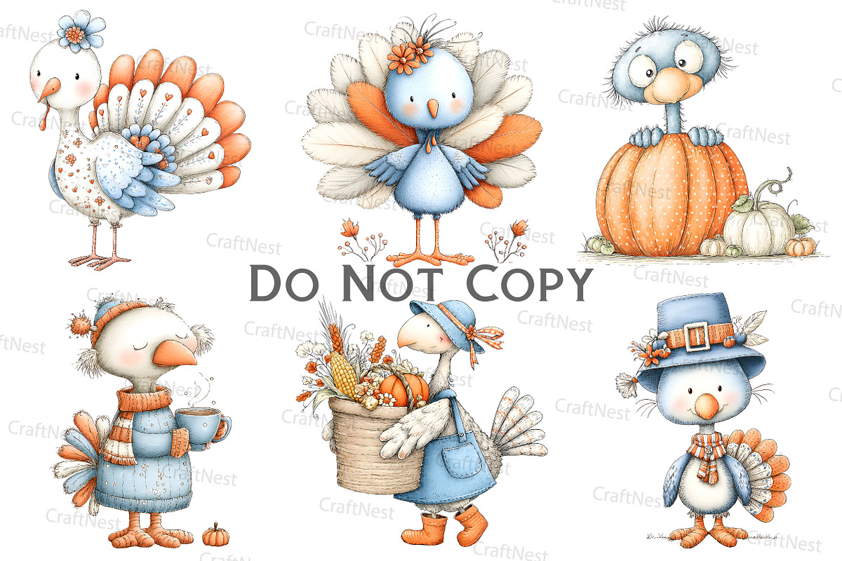 Whimsical Thanksgiving Turkey, an Illustration by Craft Nest (Photo 2 of 7)