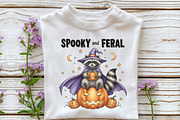 Spooky and Feral Raccoon PNG,Hallowe, an Illustration by DreamCafeArt (Thumbnail 4 of 7)