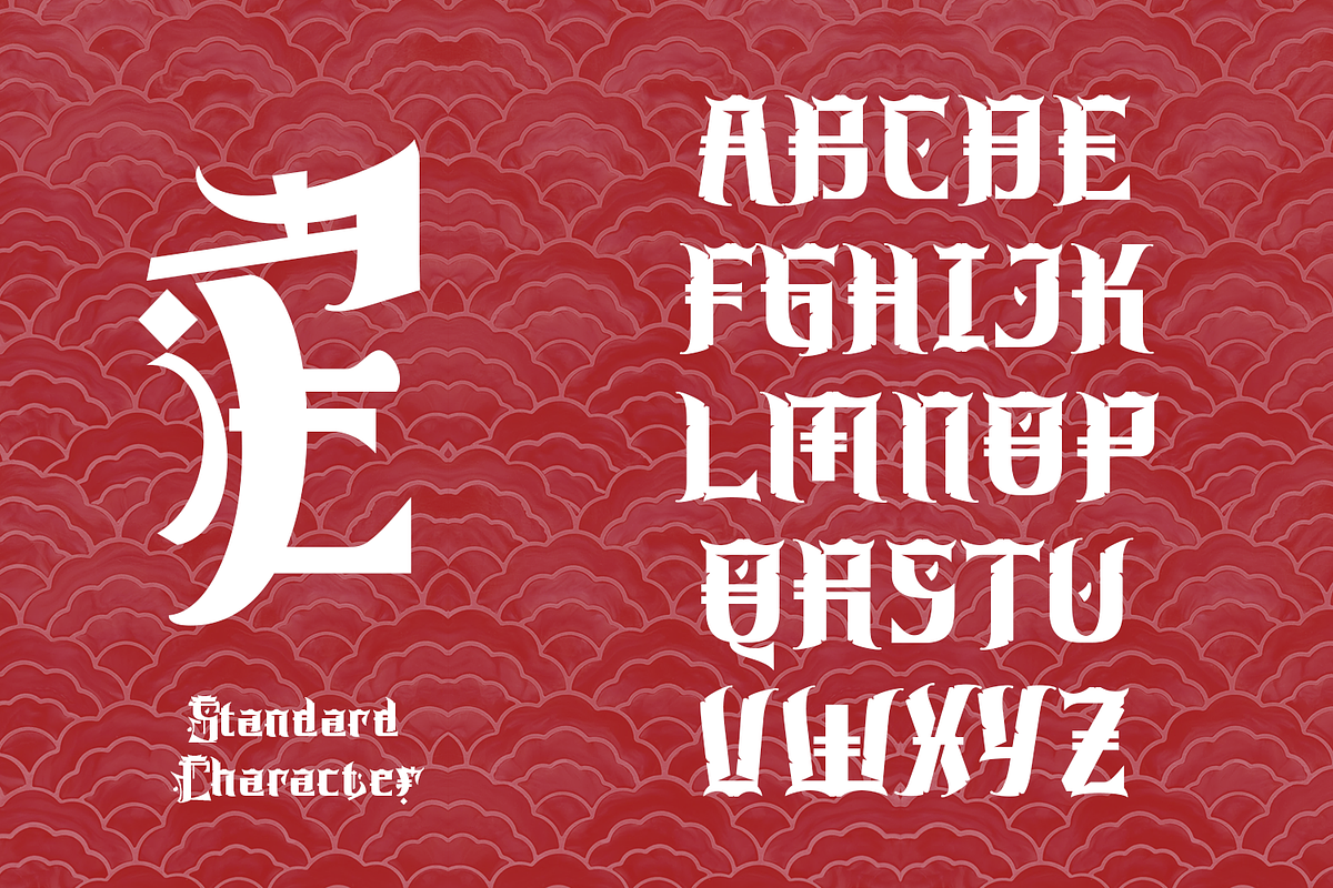 Kurotsyma - Japan Font Style, a Blackletter Font by TypeClassHeroes (Photo 3 of 10)