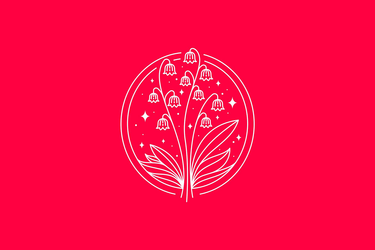 Lily of the Valley Line Logo, a Branding & Logo Template by Buqancreative (Photo 4 of 4)