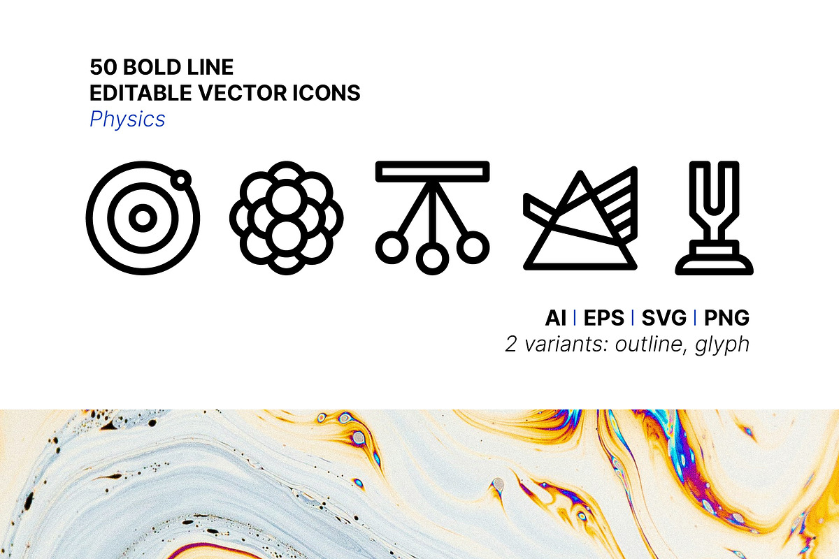 50 Physics Icons, an Outline Icon by Side Project (Photo 1 of 8)