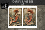 Red Mermaid, Grunge Collage Pages, a Person Illustration by Digital Art Mahdiseño (Thumbnail 6 of 11)