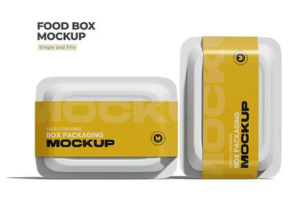 Food Packaging Box Mock up, a Packaging Mockup by zphotographystudio