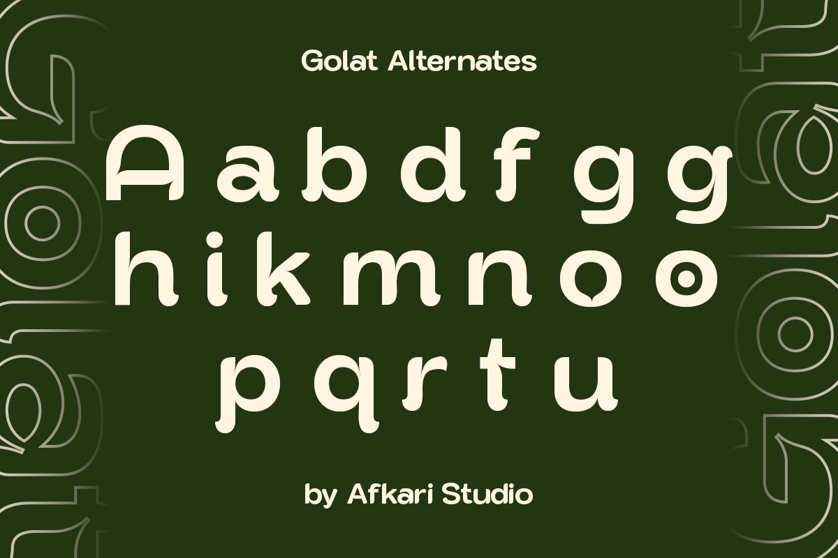 Golat - Modern Sans Serif Display Fo, a Sans Serif Font by Afkari Studio (Photo 2 of 9)