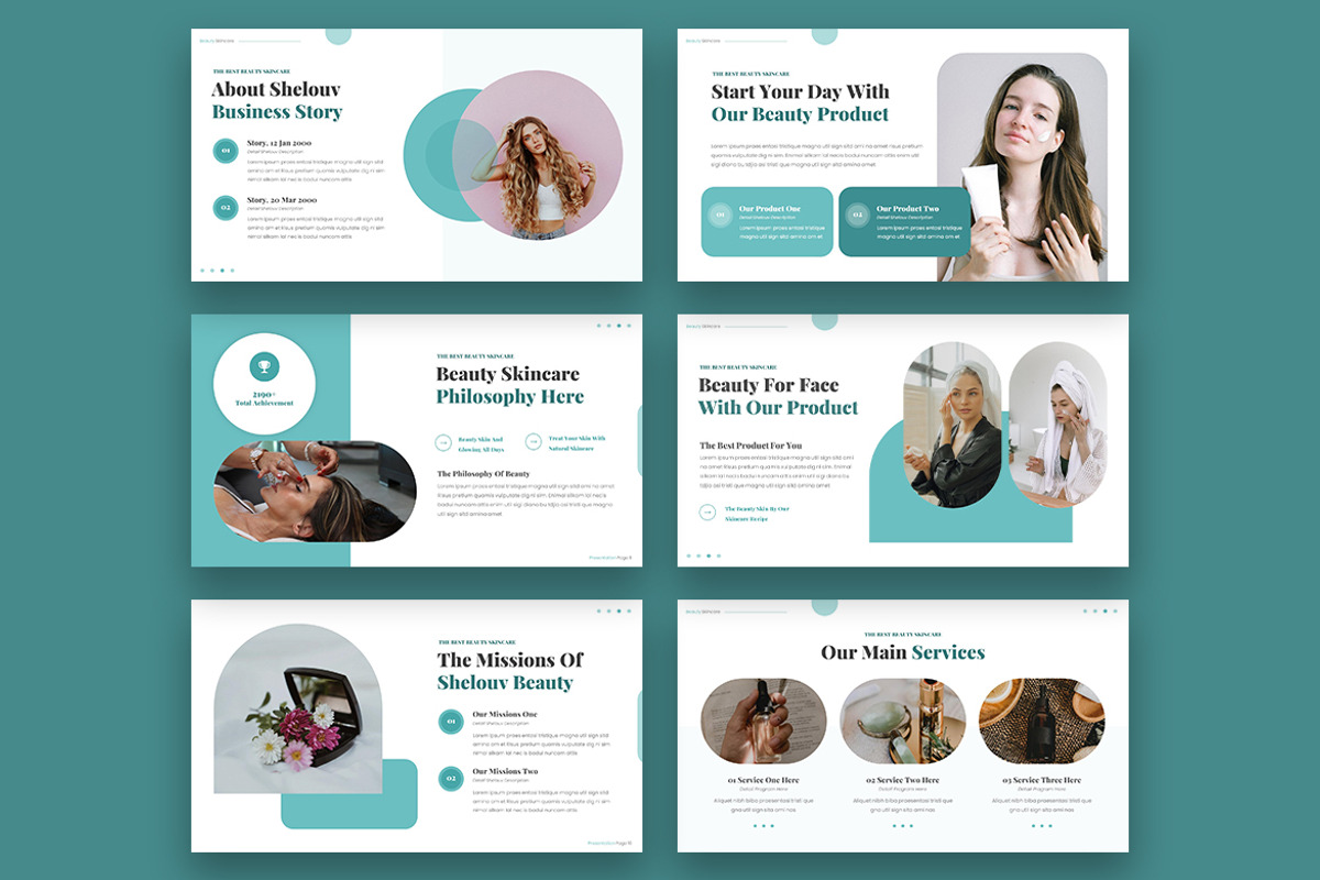Shelouv Beauty Skincare Powerpoint, a Presentation Template by kerismaker (Photo 3 of 6)