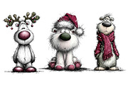 Christmas Whimsical Bear Clipart, an Illustration by Dream Creation (Thumbnail 5 of 6)