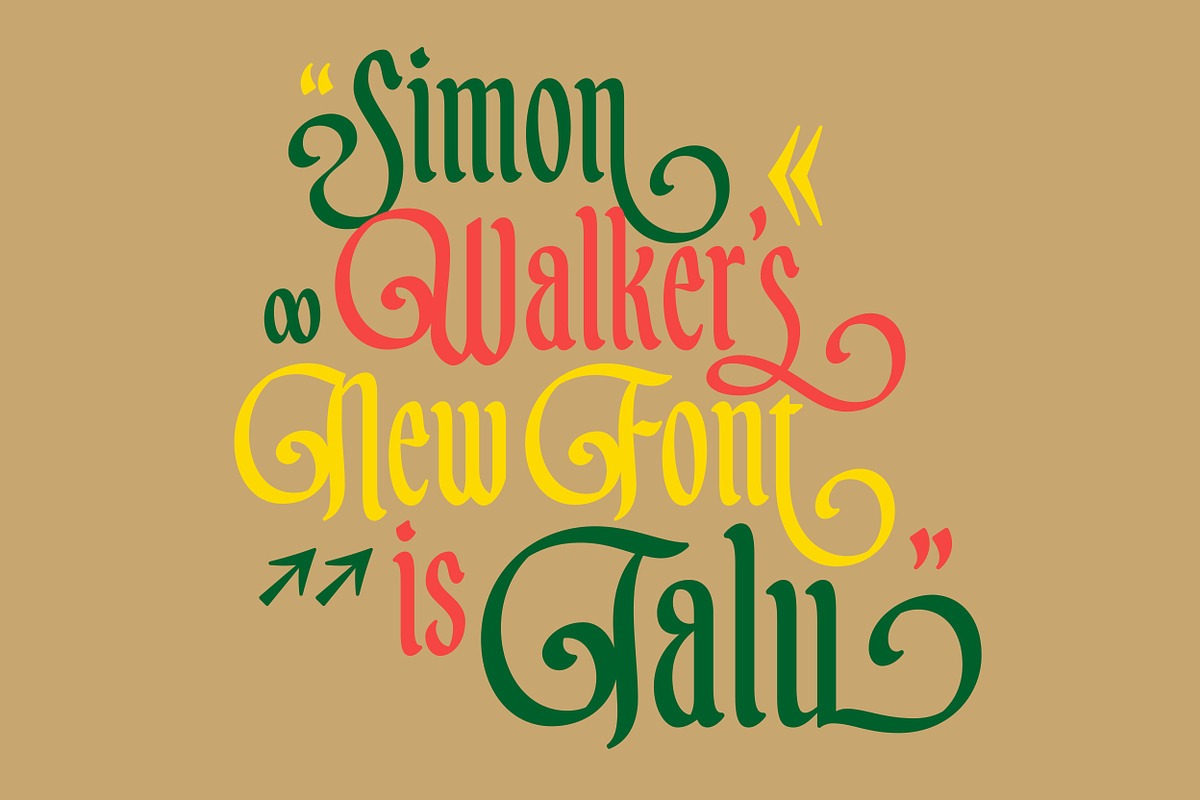 Talu, a Font by Simon Walker (Photo 1 of 11)